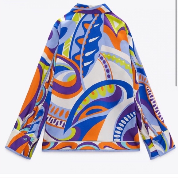 LAST ONE ❗️NWT ZARA BLOGGER FAVE GEOMETRIC BLOUSE - Picture 8 of 12